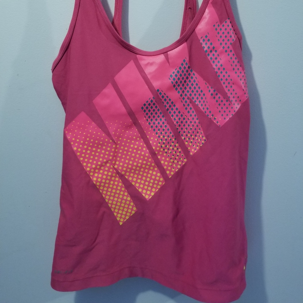 Womans Medium Nike Spell Out Pink Athletic Top
